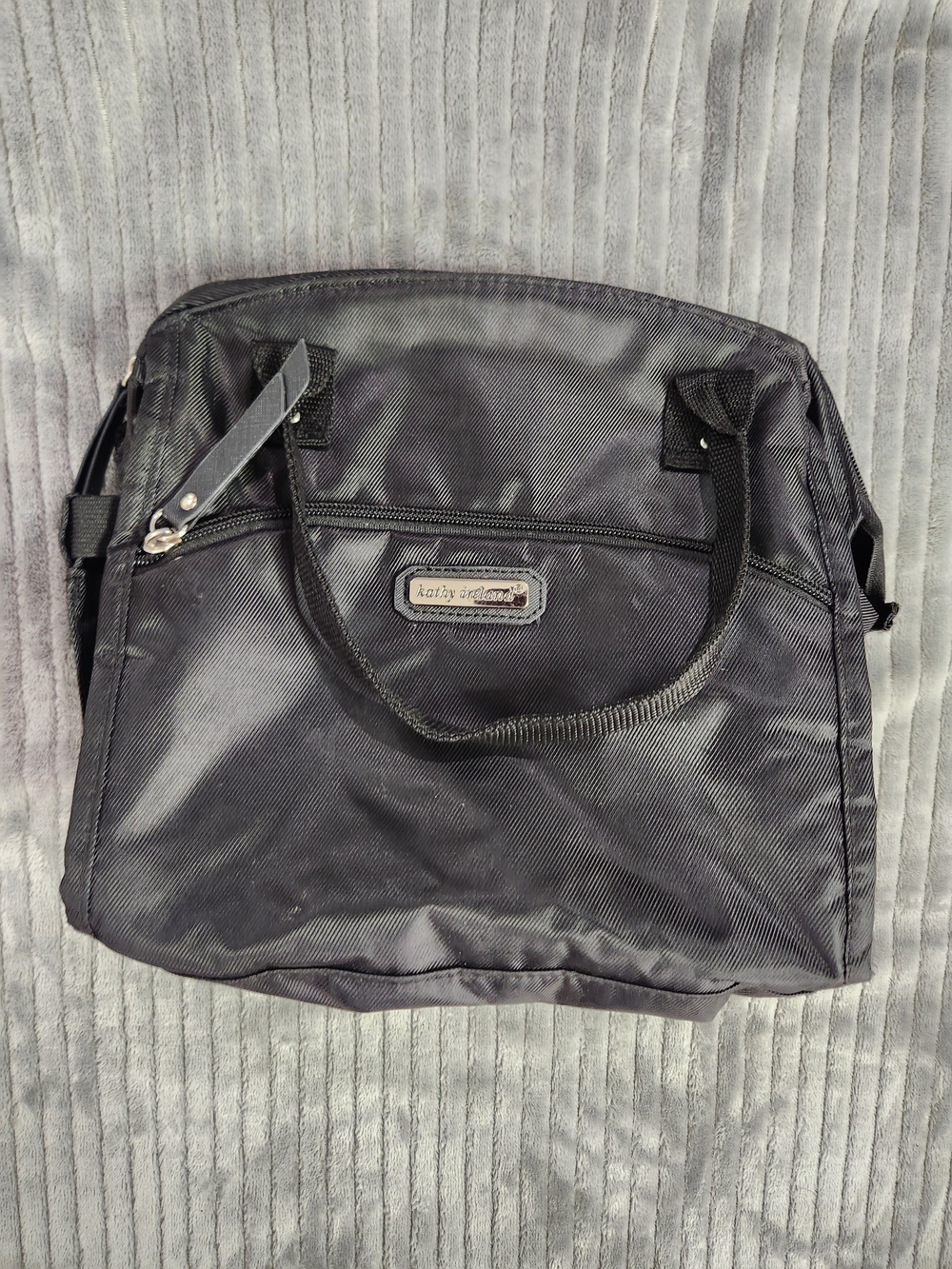 Kathy Ireland Kathy Leah Wide Mouth Lunch Fabric Tote Black Travel